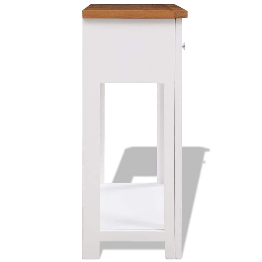 Solid Oak Wood Console Table H302899