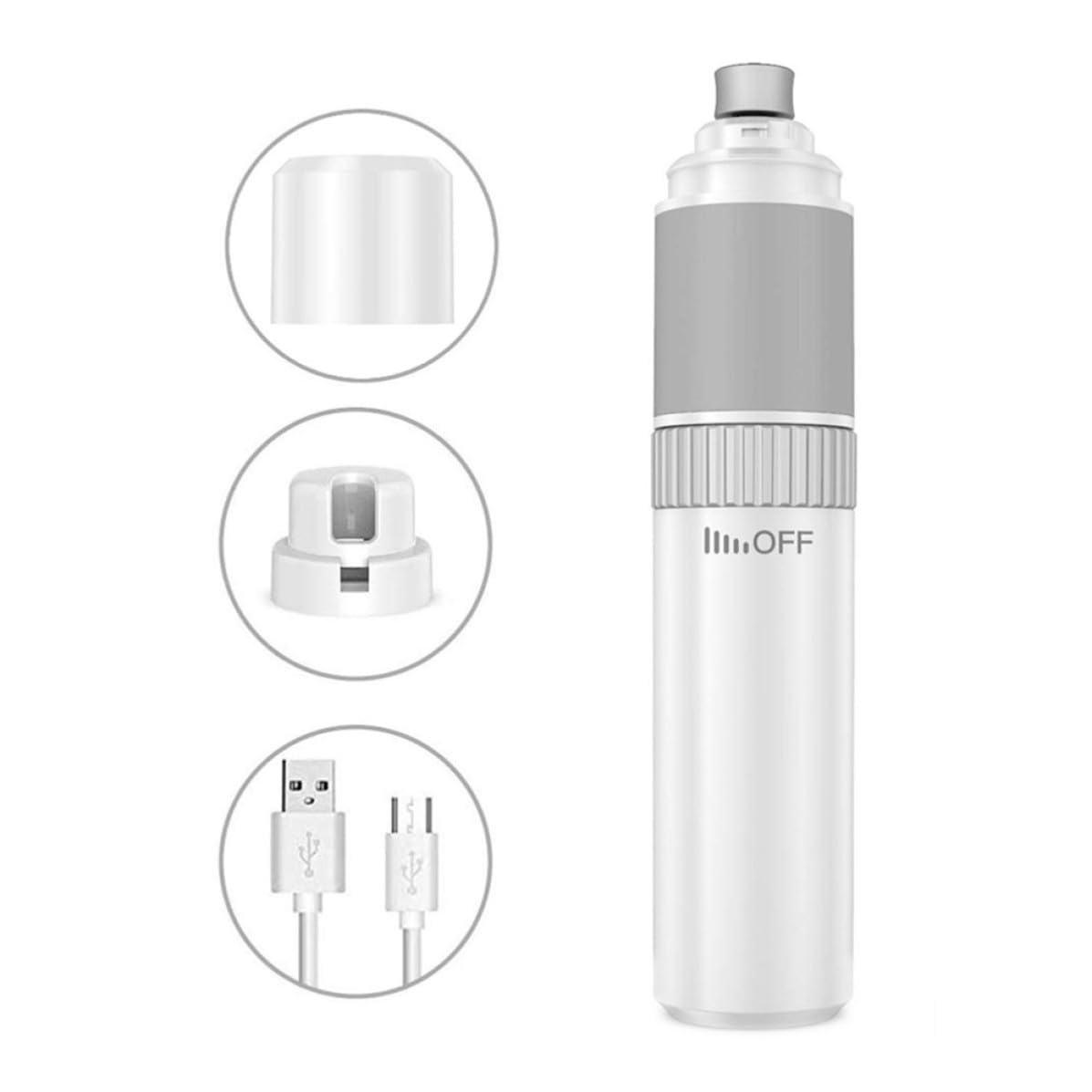 Electric PET Nail Grinder and Clipper White B2914