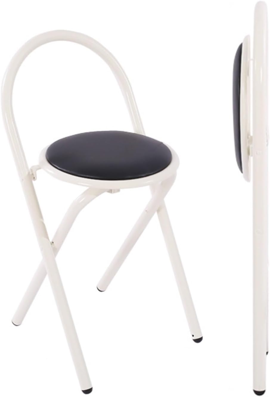 18in Padded Folding Stool with Backrest S834071