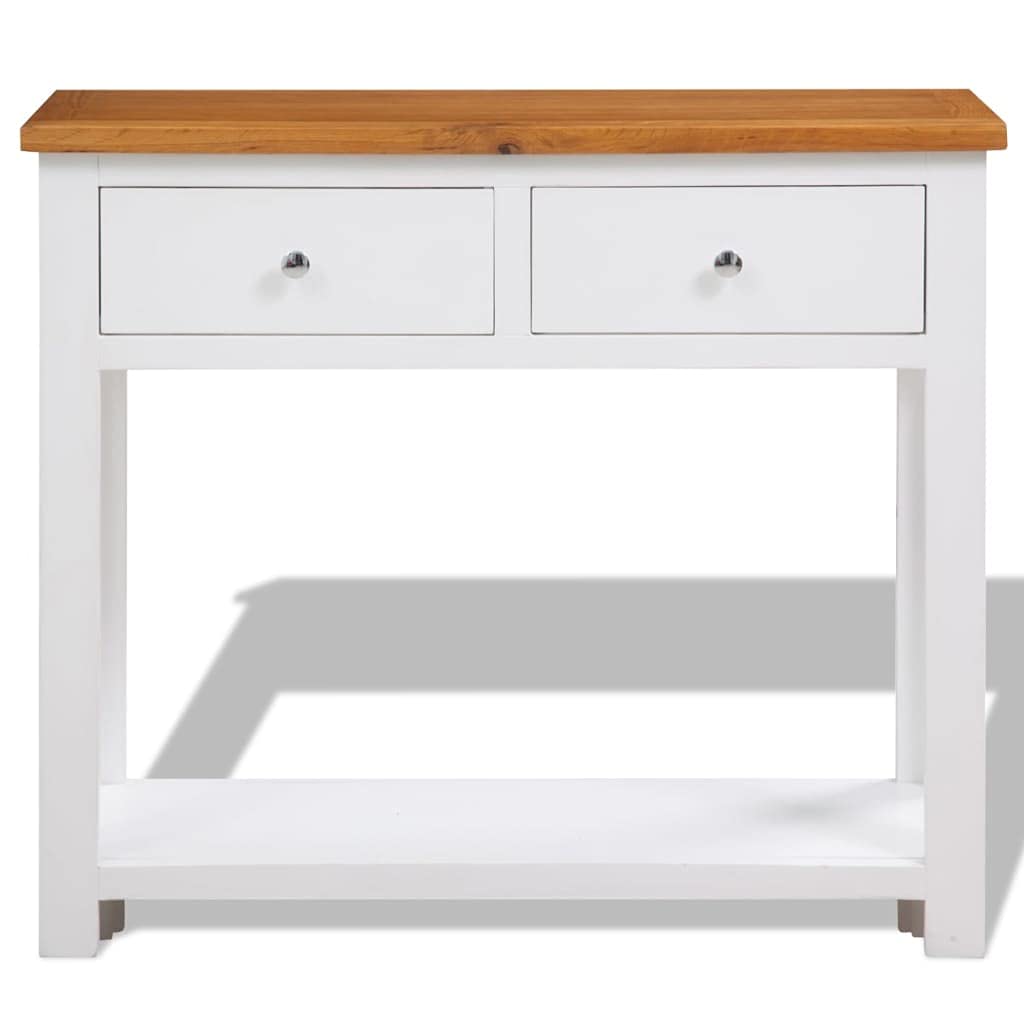 Solid Oak Wood Console Table H302899