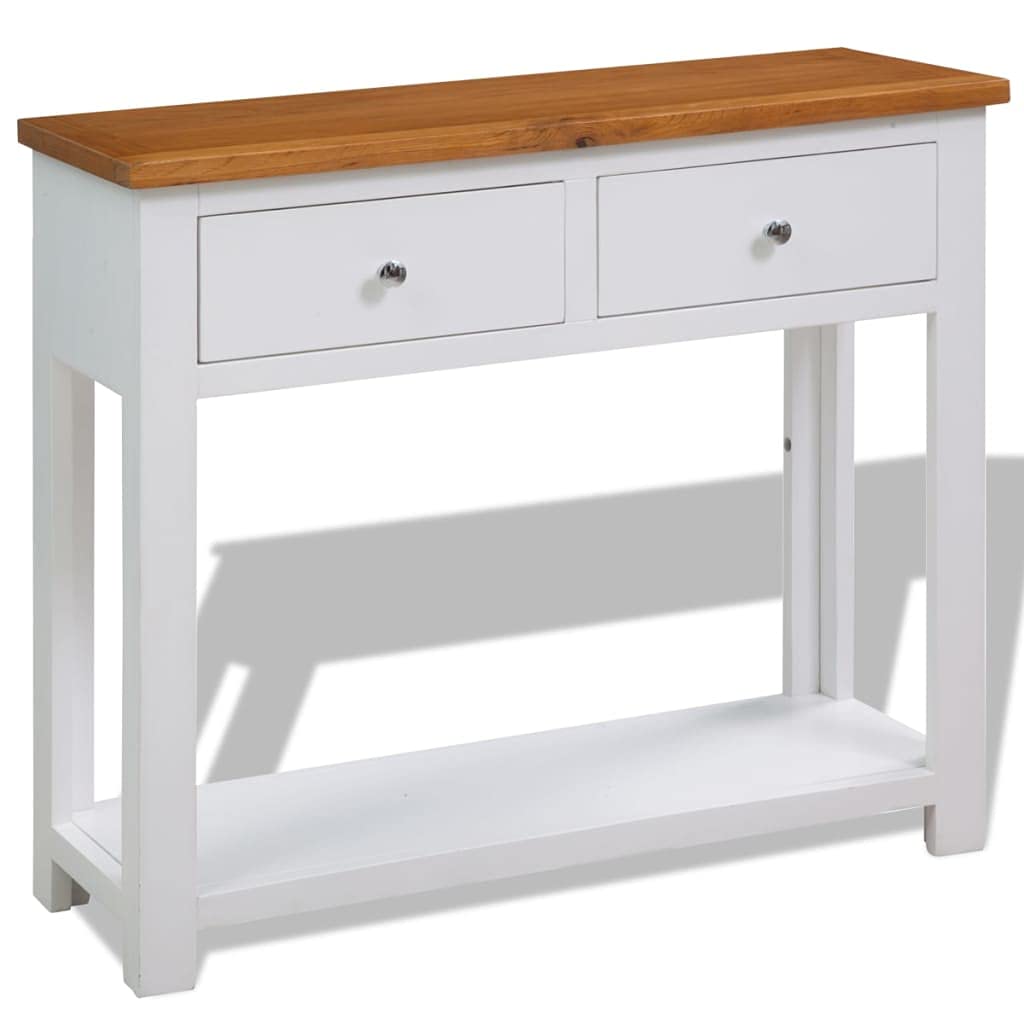 Solid Oak Wood Console Table H302899