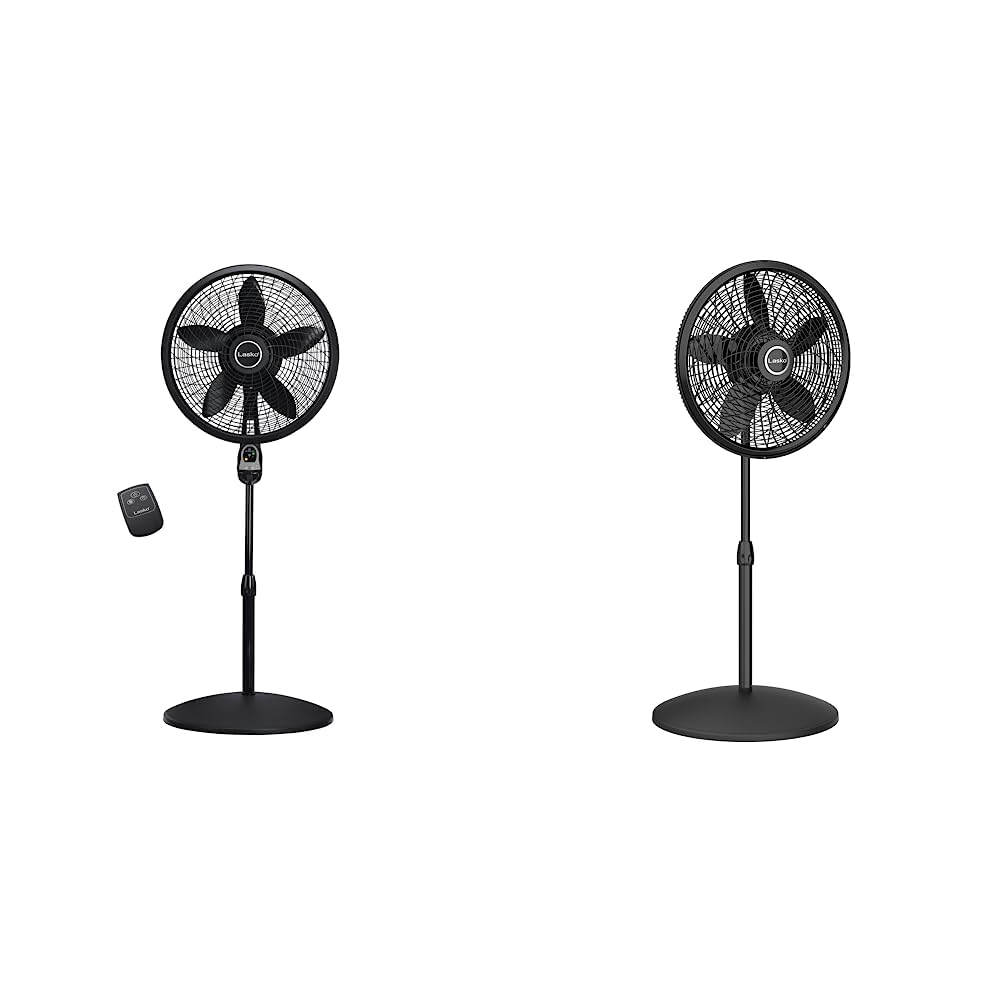 Oscillating Pedestal Fans with Adjustable Height, Timer, Remote Control and 3 Speeds I946397