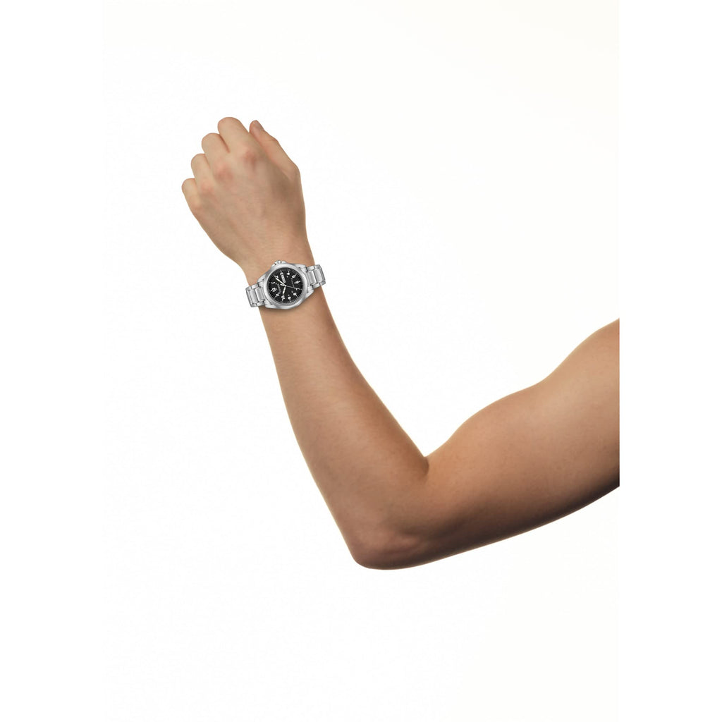 Stainless Steel Black Dial 43mm Field Watch E13846