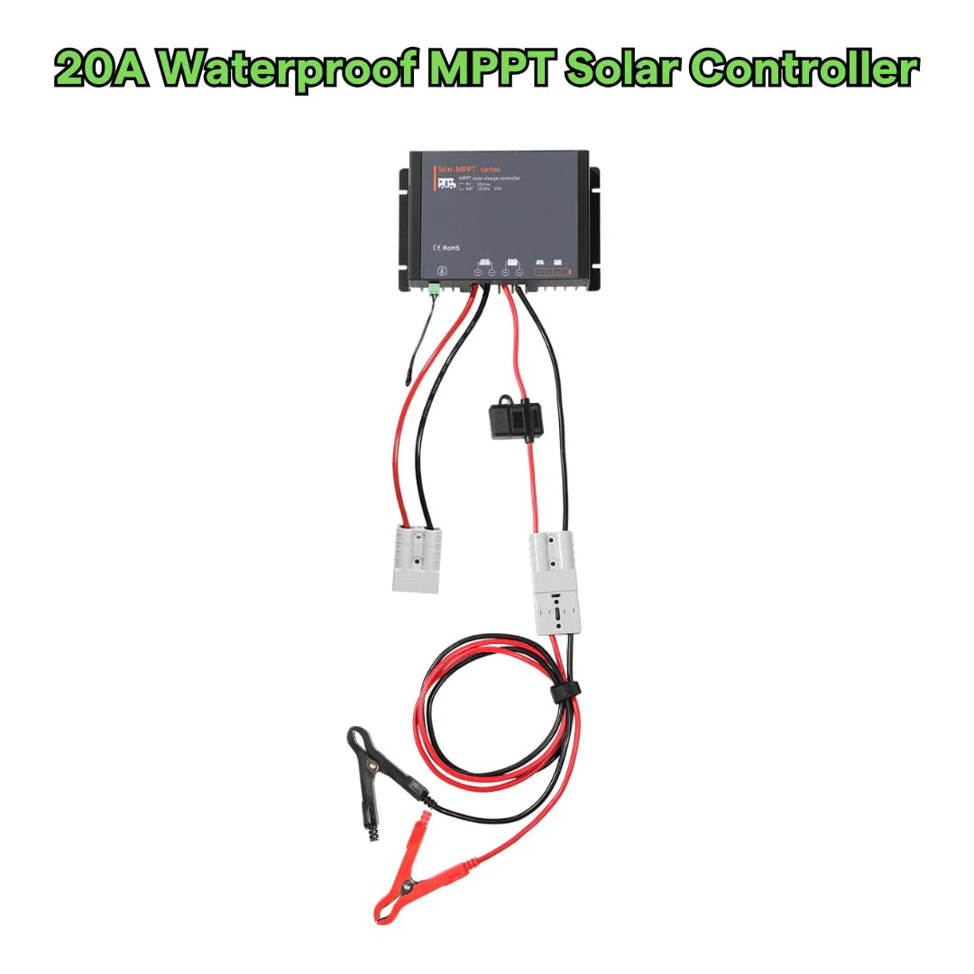 300W 12V Portable Solar Panel Blanket with 20A MPPT Charger Controller U191