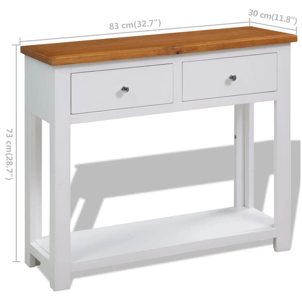 Solid Oak Wood Console Table H302899