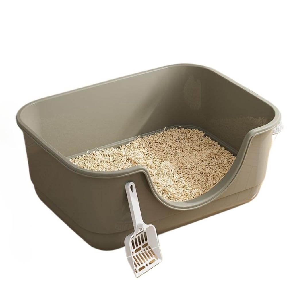Semi Enclosed Cat Litter Box with High Sides & Low Entry U5248