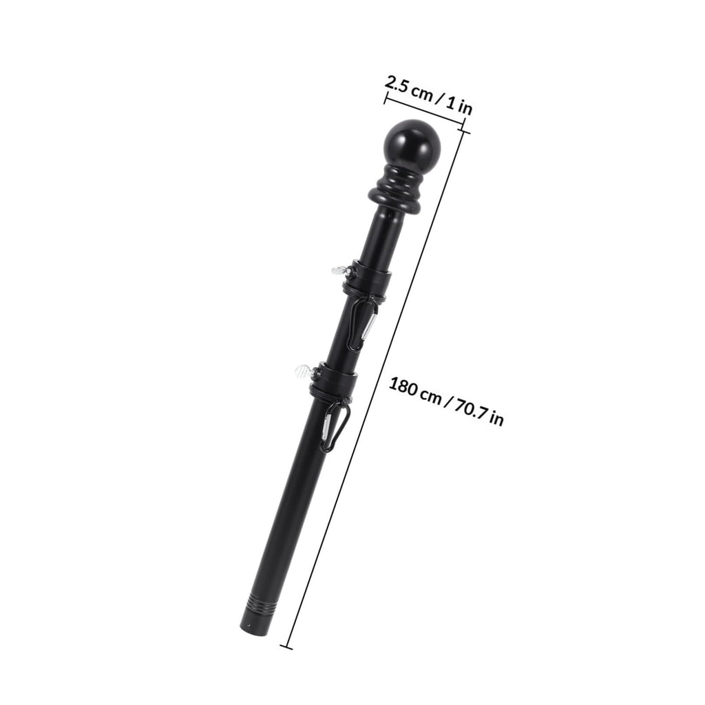 Black Stainless Steel Rotating Flagpole Holder Set B768