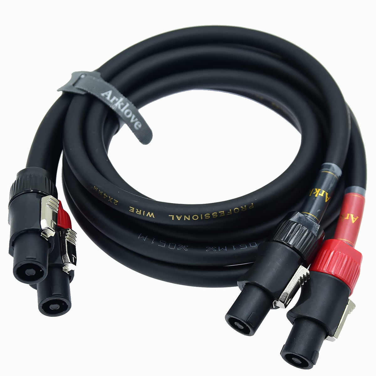 Heavy Duty 2Pack Speakon to Speakon Male Speaker Wire Cable 12awg 15ft F7538