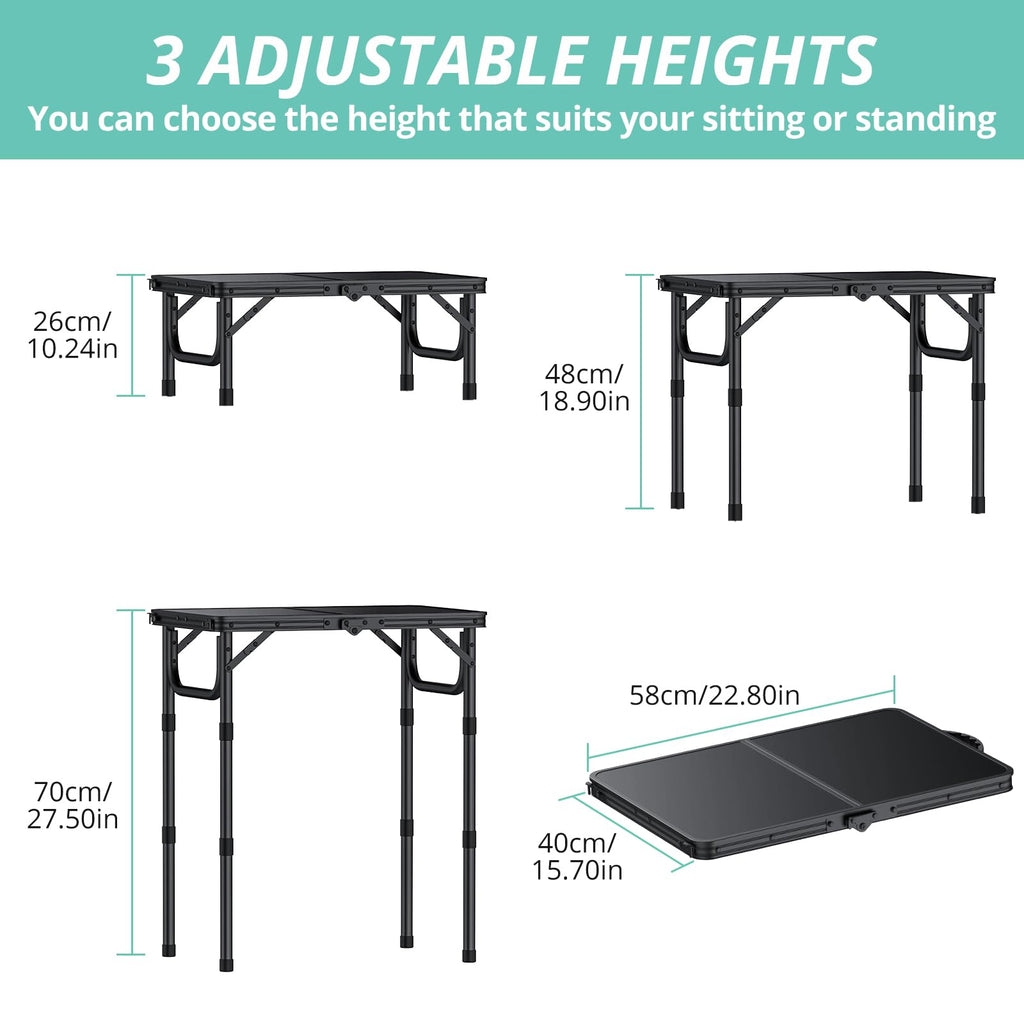 Folding Camping Table with Adjustable Height Q186