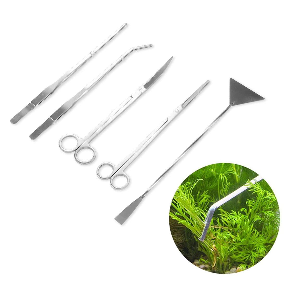 Steel Aquascaping Kit with Tweezers Shovel C146448
