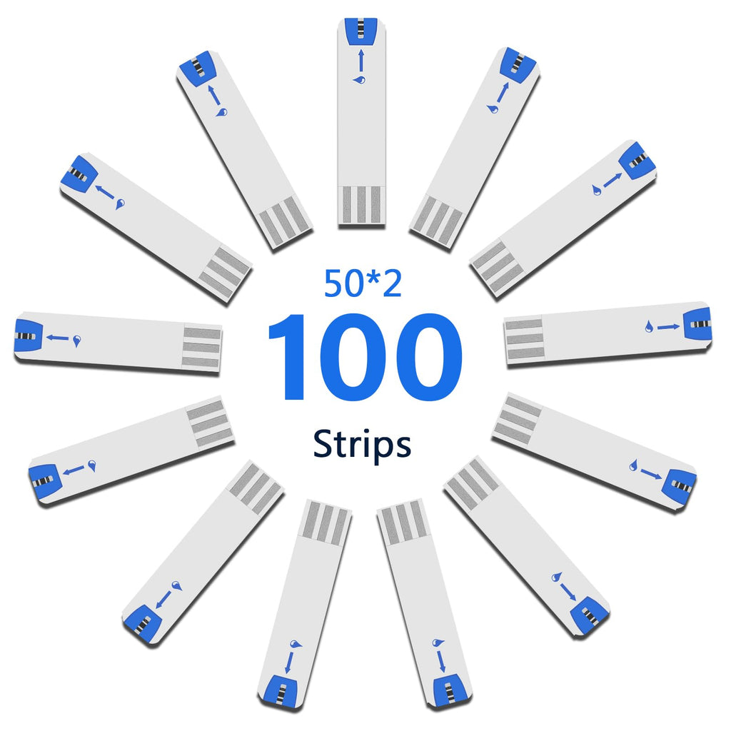 Glucose Test Strips 100 Count No Coding H745