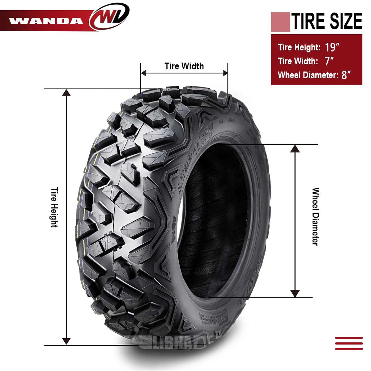 4 ATV Tires 19x7-8 G9276