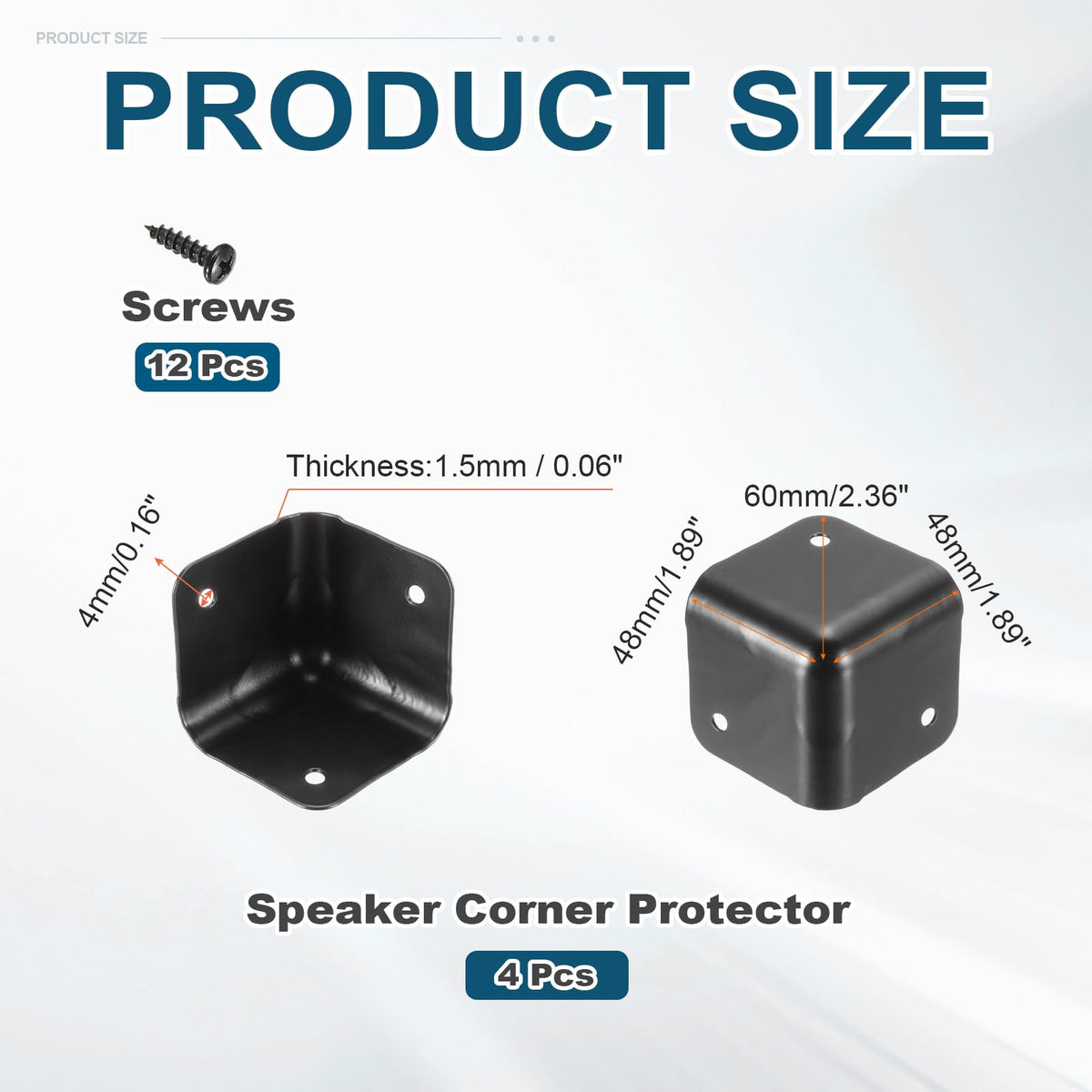 4 Pcs Metal Speaker Cabinet Corners Protector Z82326