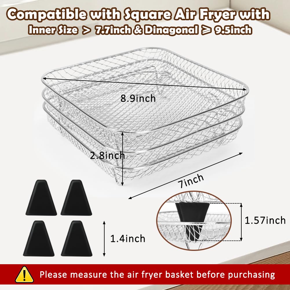 7 inch Square Air Fryer Rack B5236