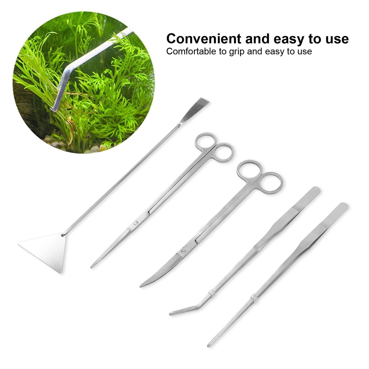 Steel Aquascaping Kit with Tweezers Shovel C146448