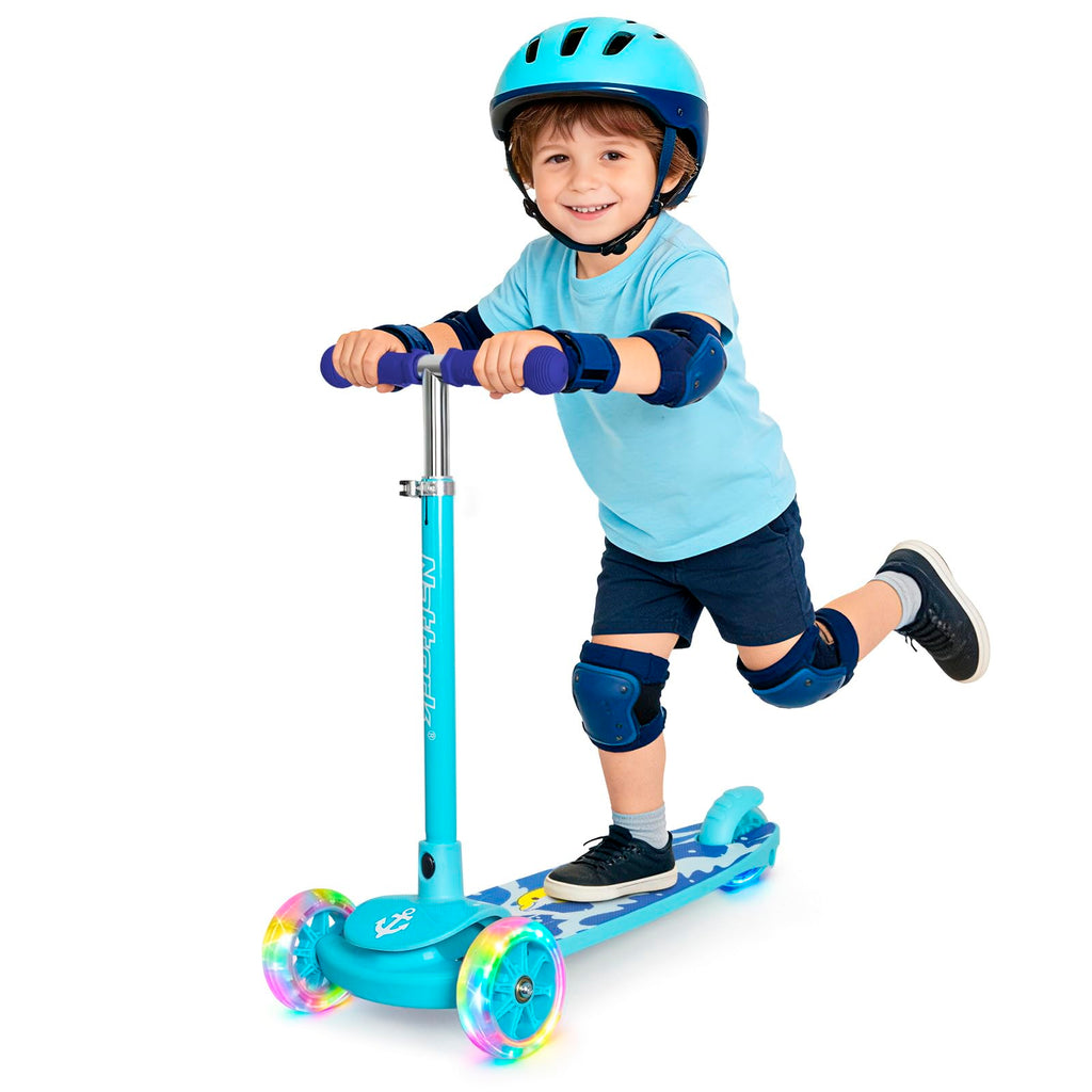 3-Wheel Toddler Kick Scooter with Light-Up Wheels P2329