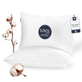 Soft Fluffy Queen Size Bed Pillows Set of 2 Cotton Cover V418