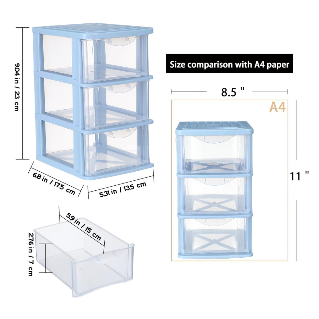 3-Drawer Plastic Storage Organizer M323