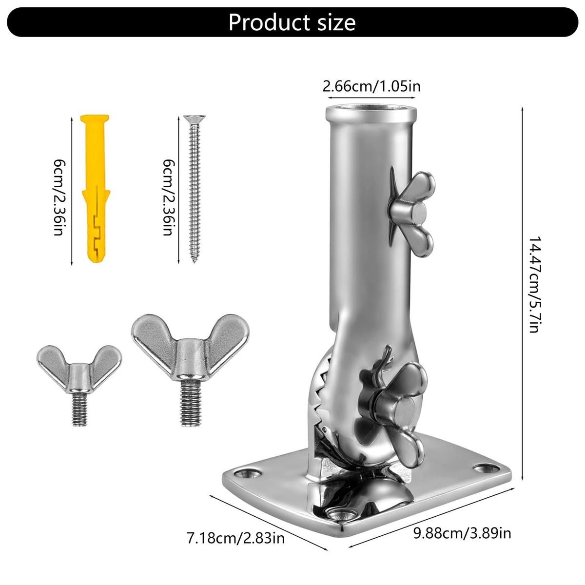 Stainless Steel Heavy Duty Flag Rod Holder A628917