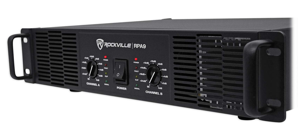 12" 2000W DJ PA Speaker Pair with Amplifier P74981