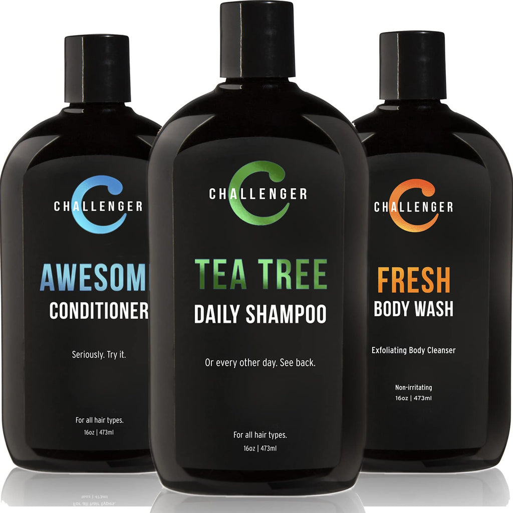 Tea Tree Shampoo Conditioner Body Wash Trio 3X 16 Oz Sulfate Free B7013