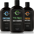 Tea Tree Shampoo Conditioner Body Wash Trio 3X 16 Oz Sulfate Free B7013