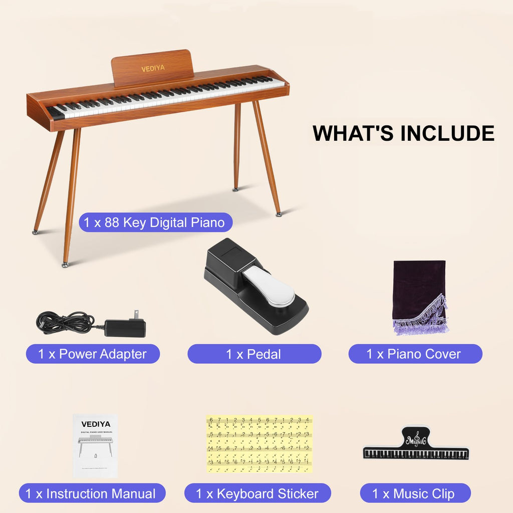 88 Key Semi-Weighted Digital Piano R208