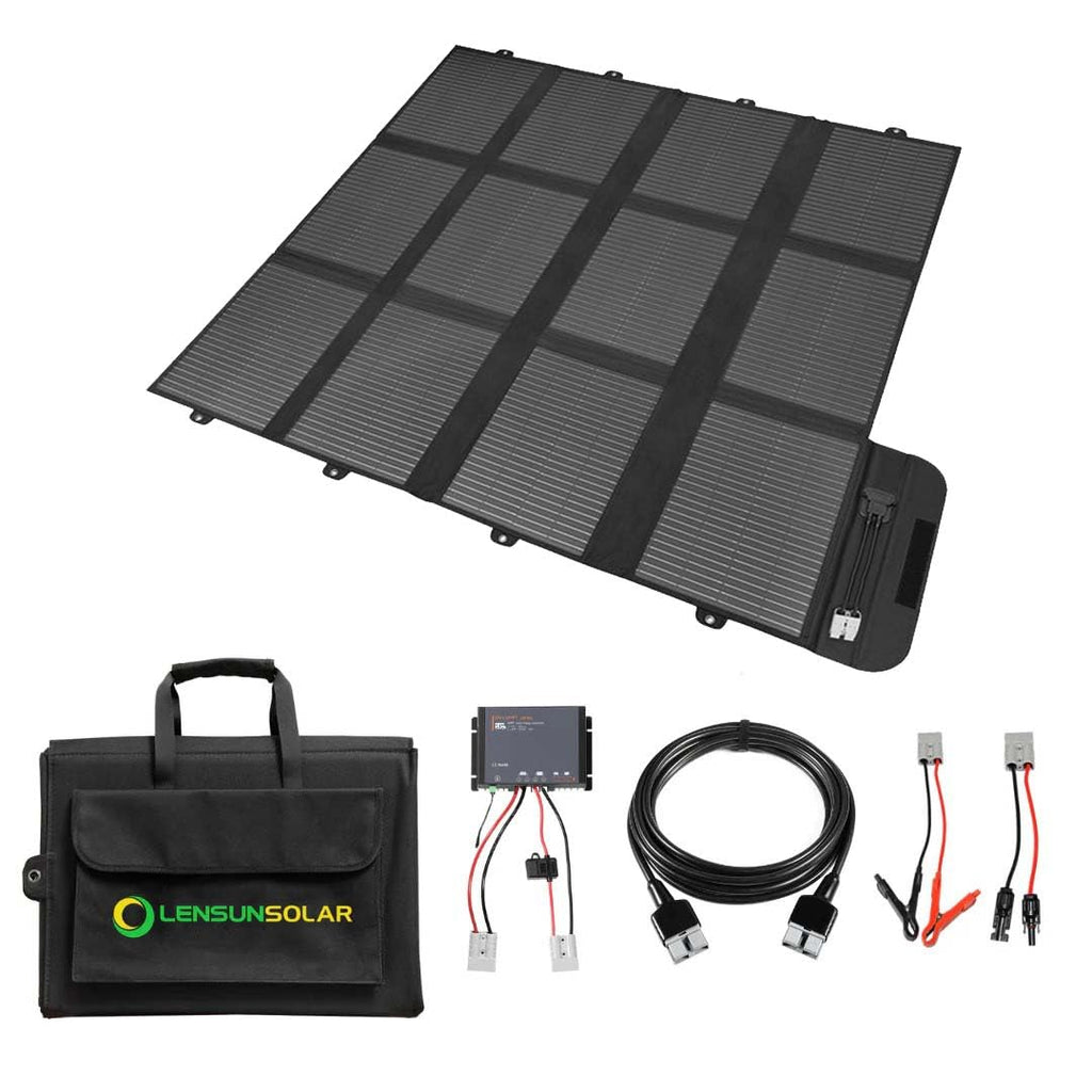 300W 12V Portable Solar Panel Blanket with 20A MPPT Charger Controller U191