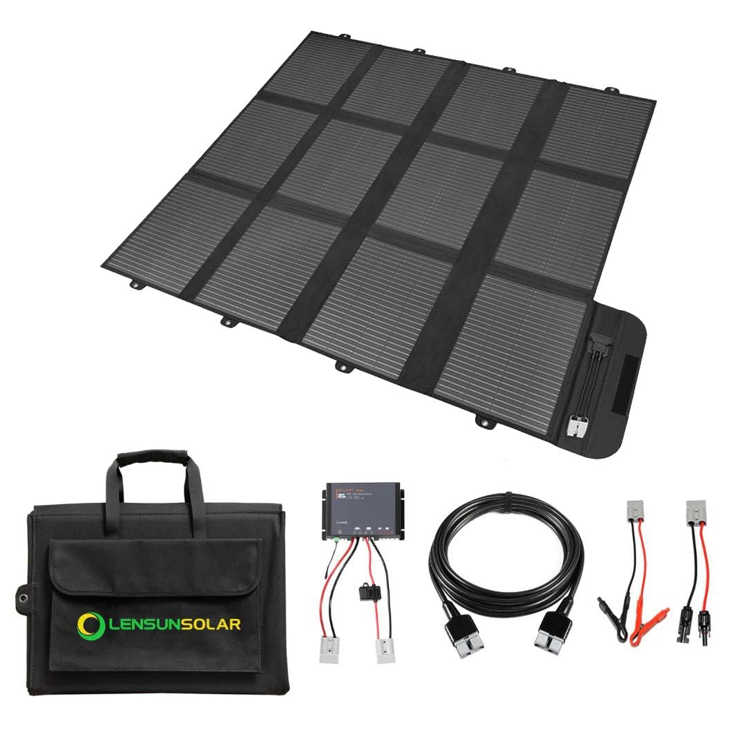 300W 12V Portable Solar Panel Blanket with 20A MPPT Charger Controller U191