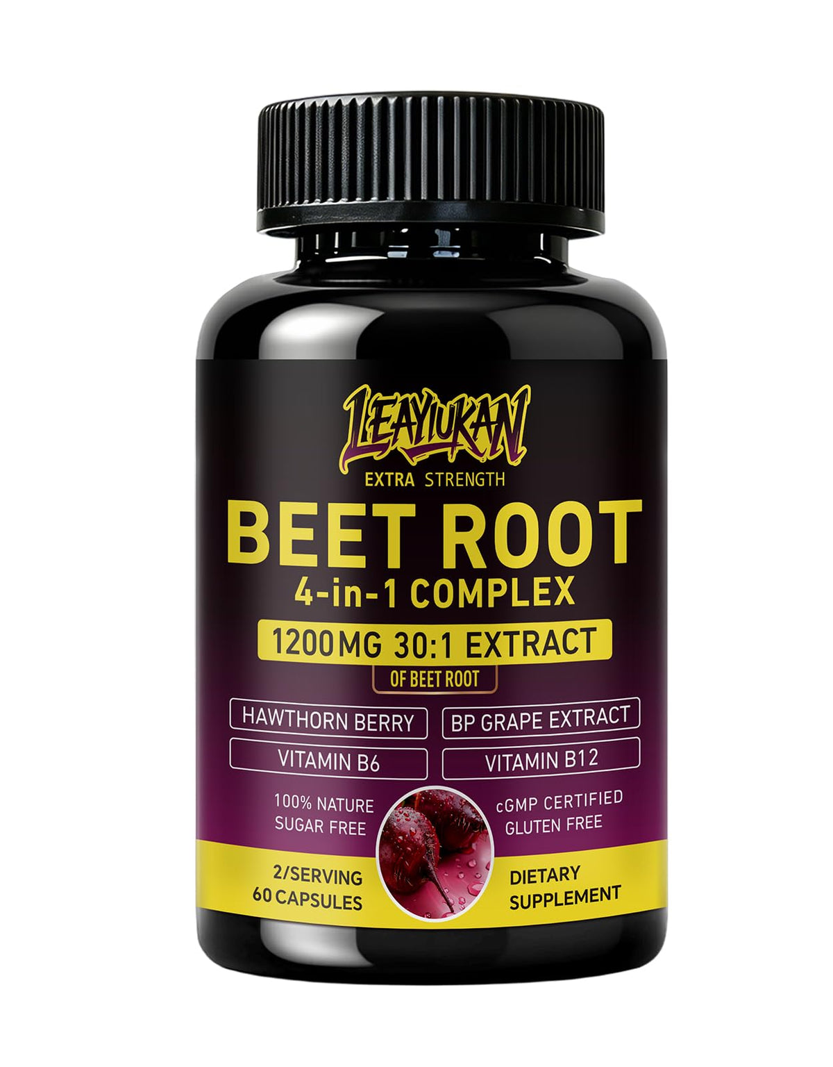 Beet Root Capsules 1200mg 60 Count E284773