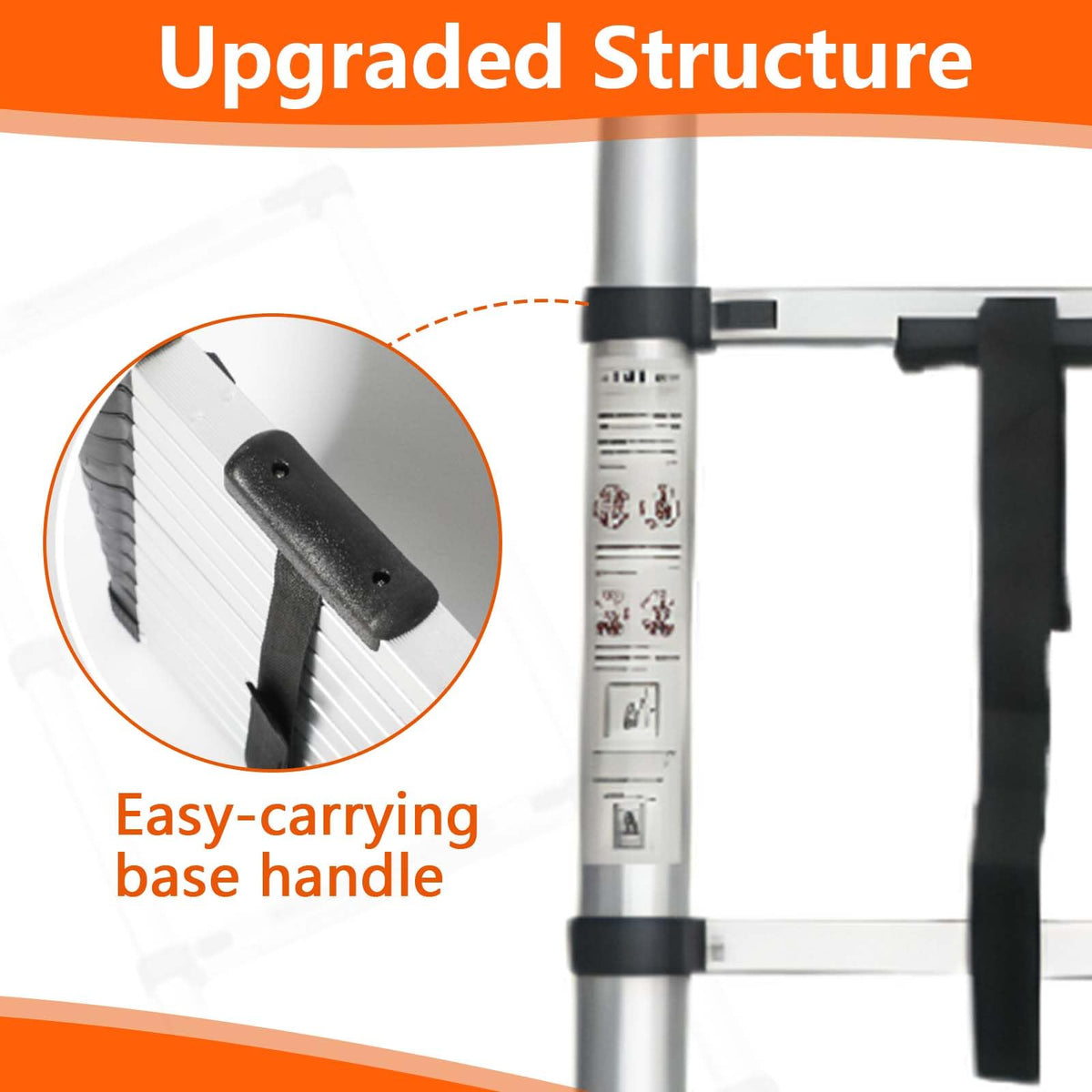 16.5 FT Aluminum Telescopic Ladder 330lbs Capacity H83595
