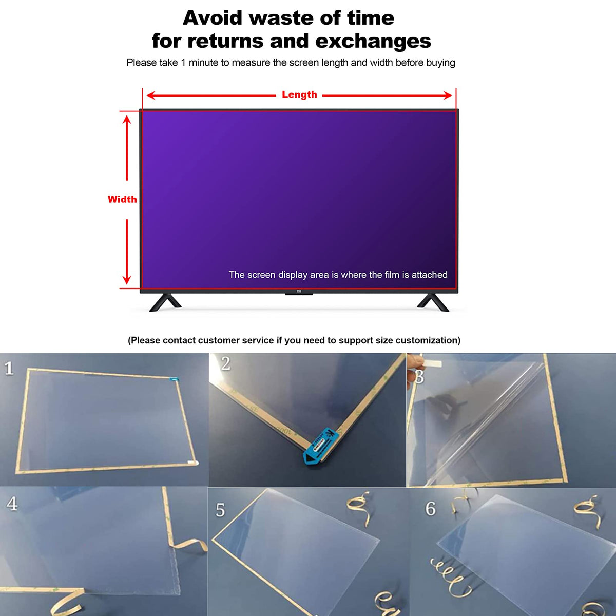 Anti-Glare Screen Protector for 32-75 Inch TV J41424