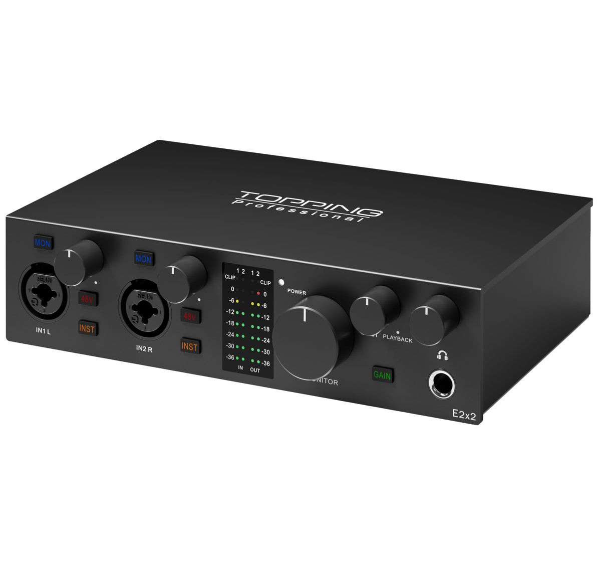 USB Audio Interface with 48V Phantom Power, Black K892