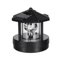 4.33inch LED Solar Powered Lighthouse IP44 Waterproof 360 Degree Rotating Lamp Black A773653