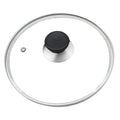 8 Inch Tempered Glass Lid with Stainless Steel Rim F493