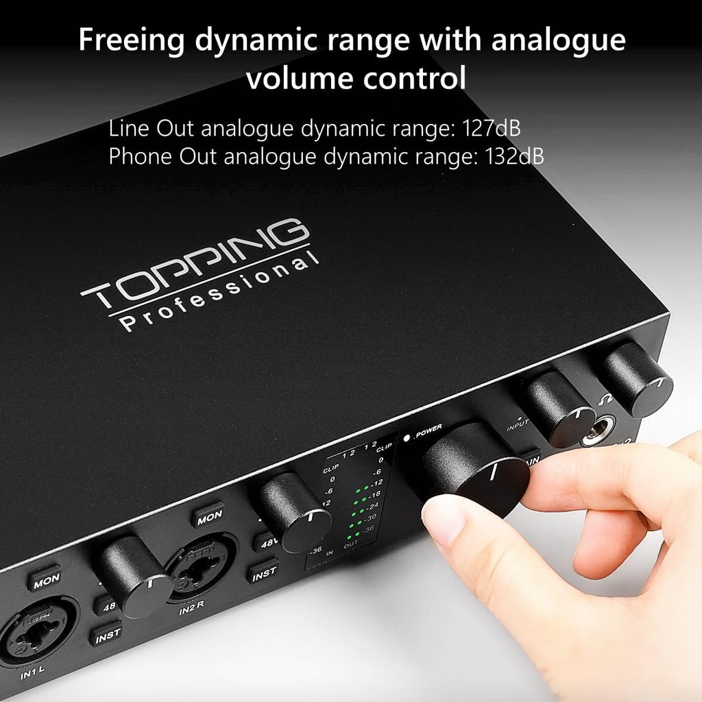 USB Audio Interface with 48V Phantom Power, Black K892