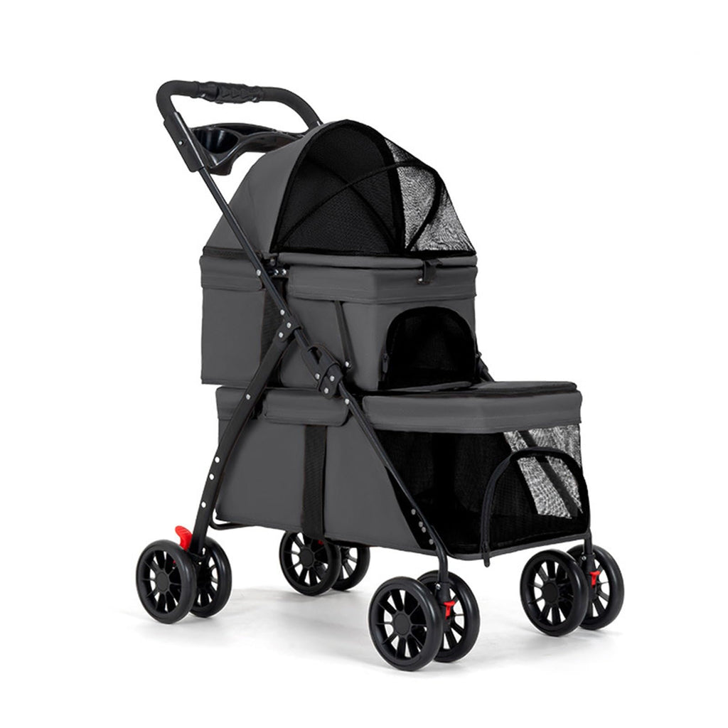 Double Dog Stroller for Medium Small Dogs and Cats H5481