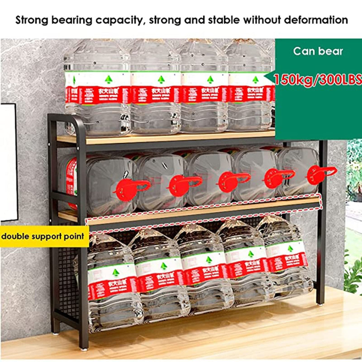 Adjustable Wood Metal Desktop Bookshelf P206447
