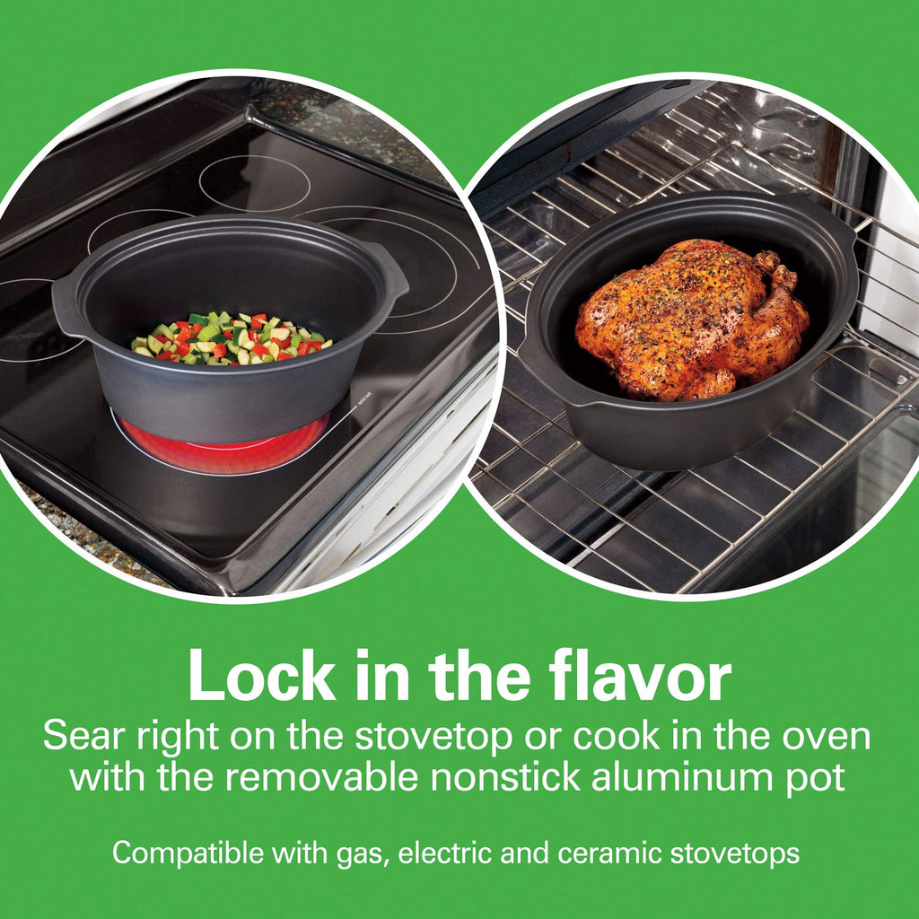 Programmable 6 Quart Slow Cooker with Travel Lid Lock S465
