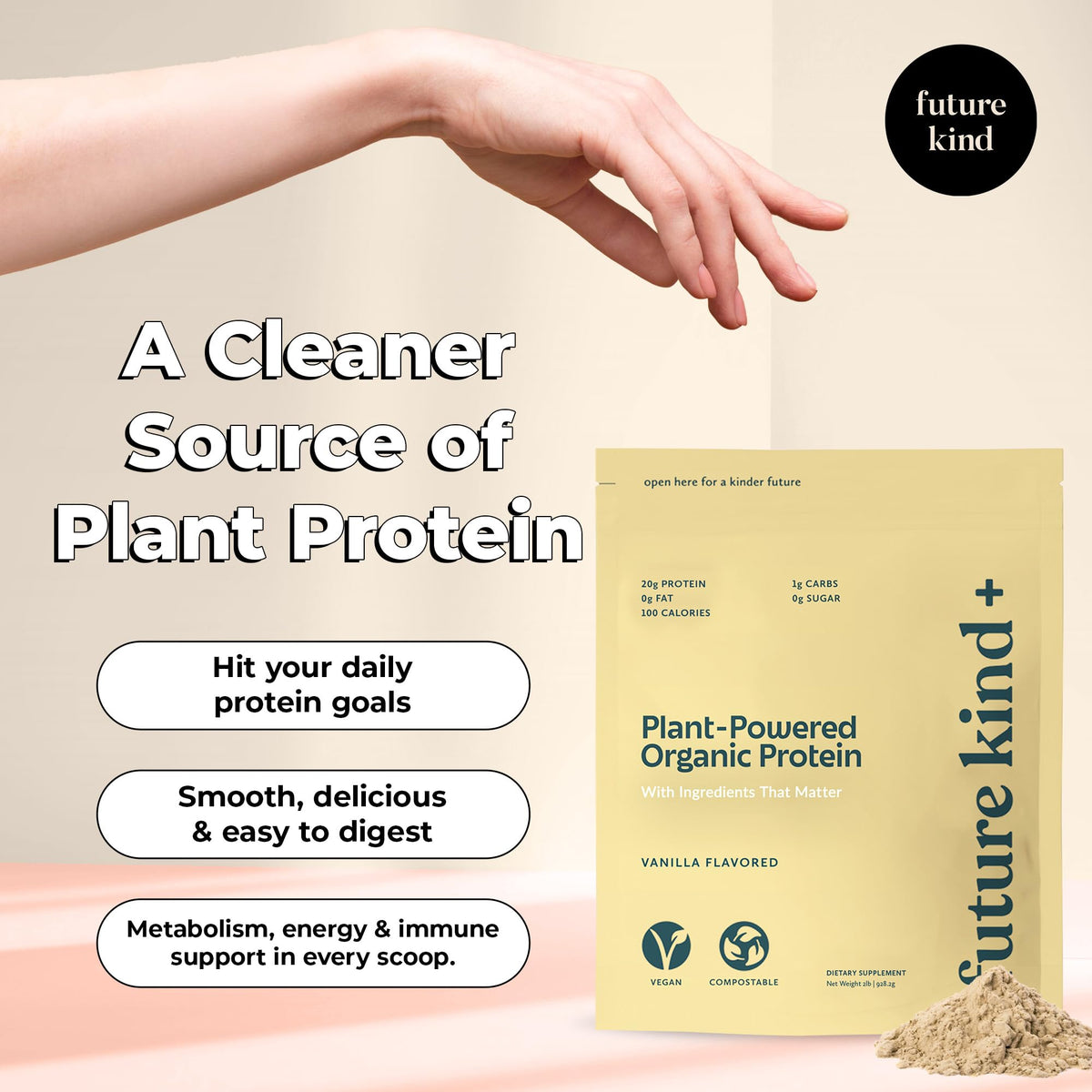 Vegan Protein Powder Vanilla 34 Servings U6137