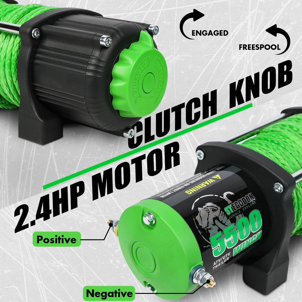 12V Electric Winch with Synthetic Rope and Wireless Remote Z698