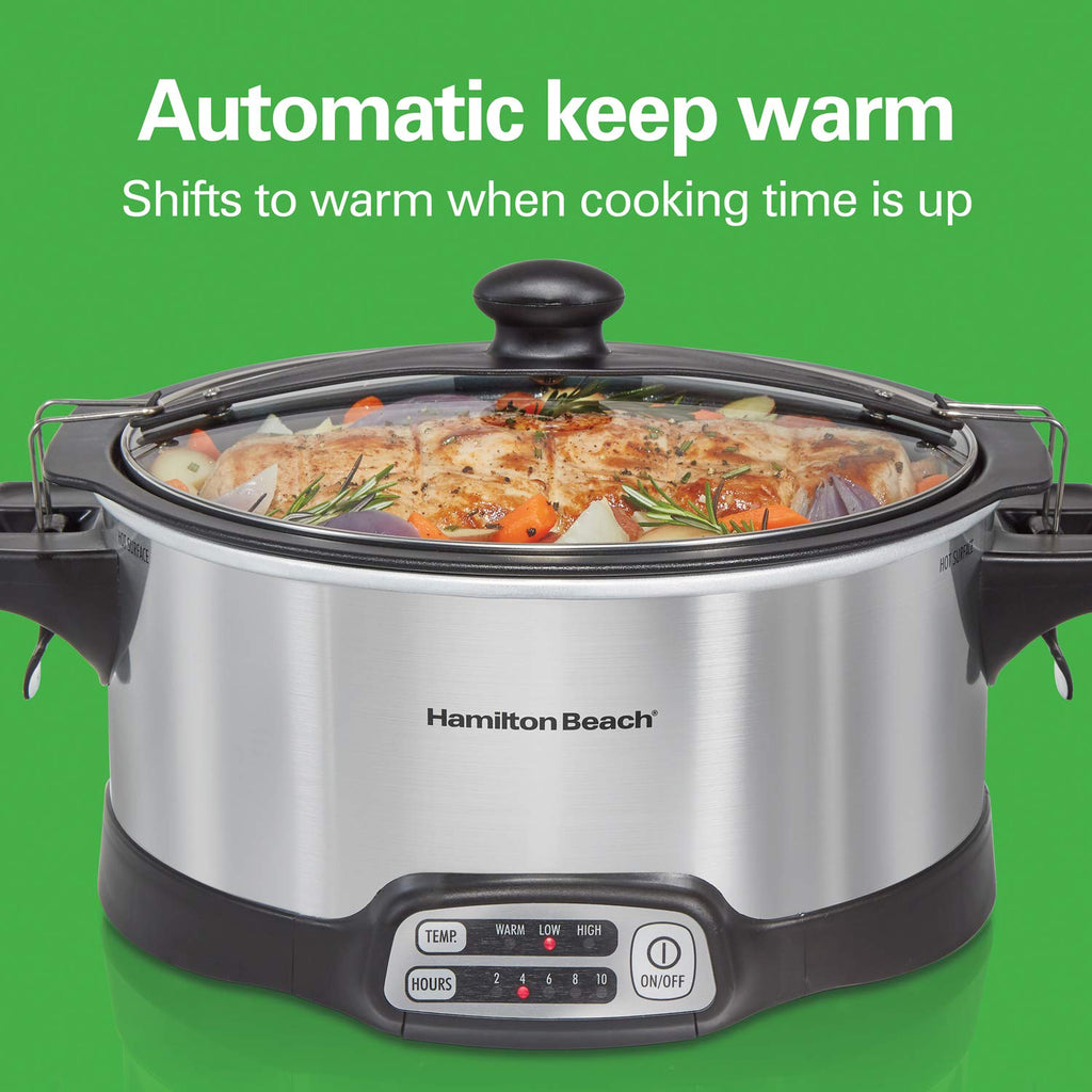 Programmable 6 Quart Slow Cooker with Travel Lid Lock S465