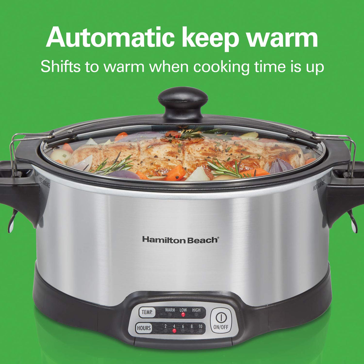 Programmable 6 Quart Slow Cooker with Travel Lid Lock S465