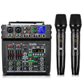 4 Channel Karaoke Mixer with 2 Wireless Microphones L246200