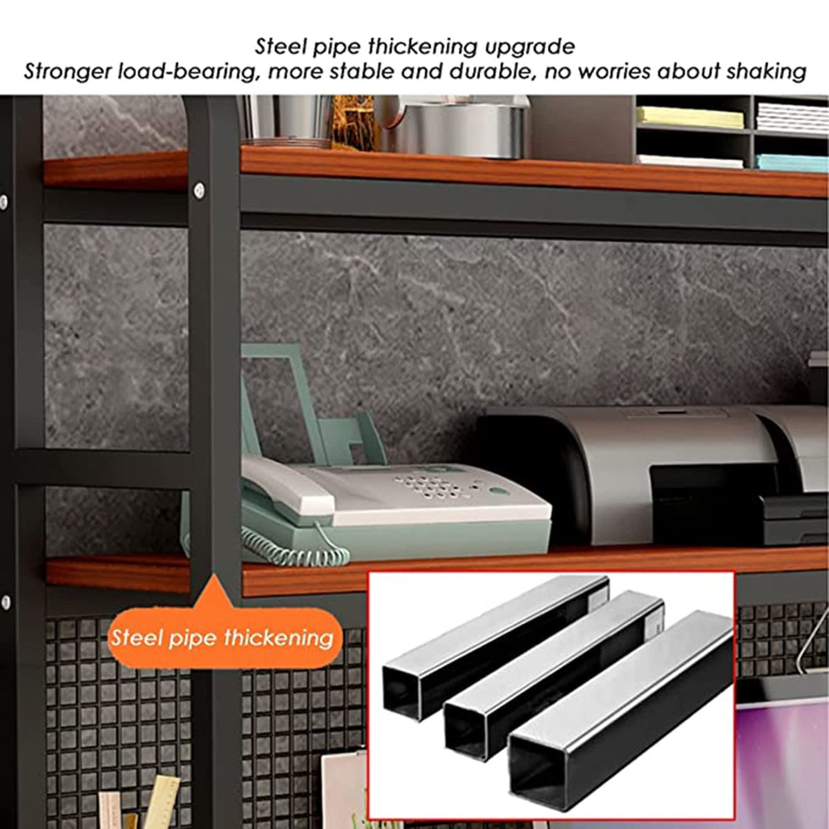 Adjustable Wood Metal Desktop Bookshelf P206447