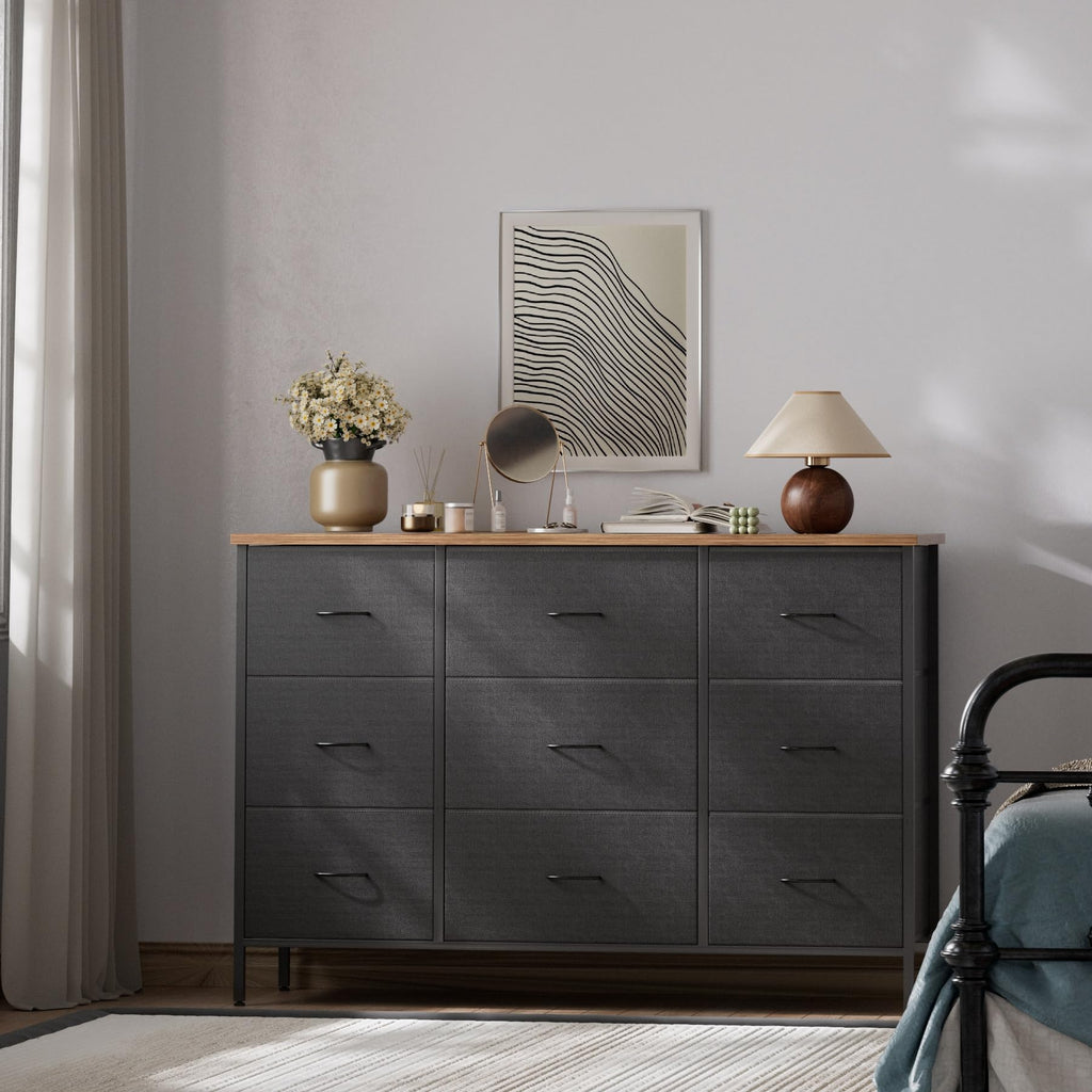 Black 9 Drawer Dresser D876730