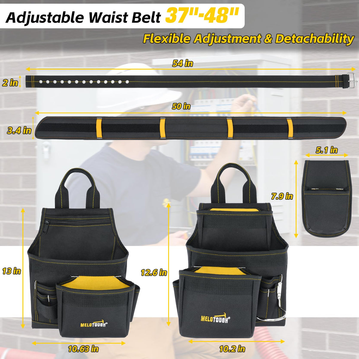 Tool Belt Organizer with 21 Pockets T9553
