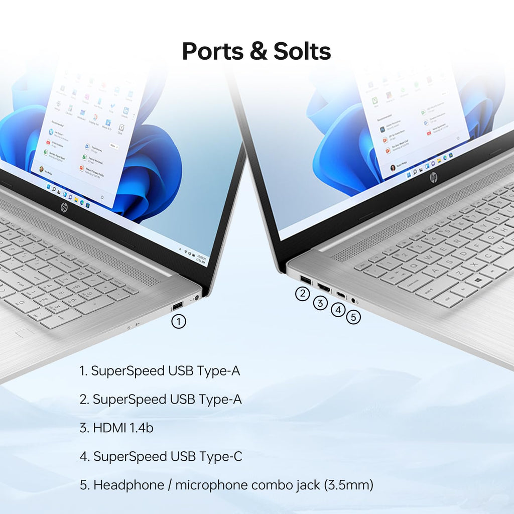 17.3" HD+ Touchscreen Laptop, Intel Core i5, 16GB RAM, 1TB SSD, Silver Z56448
