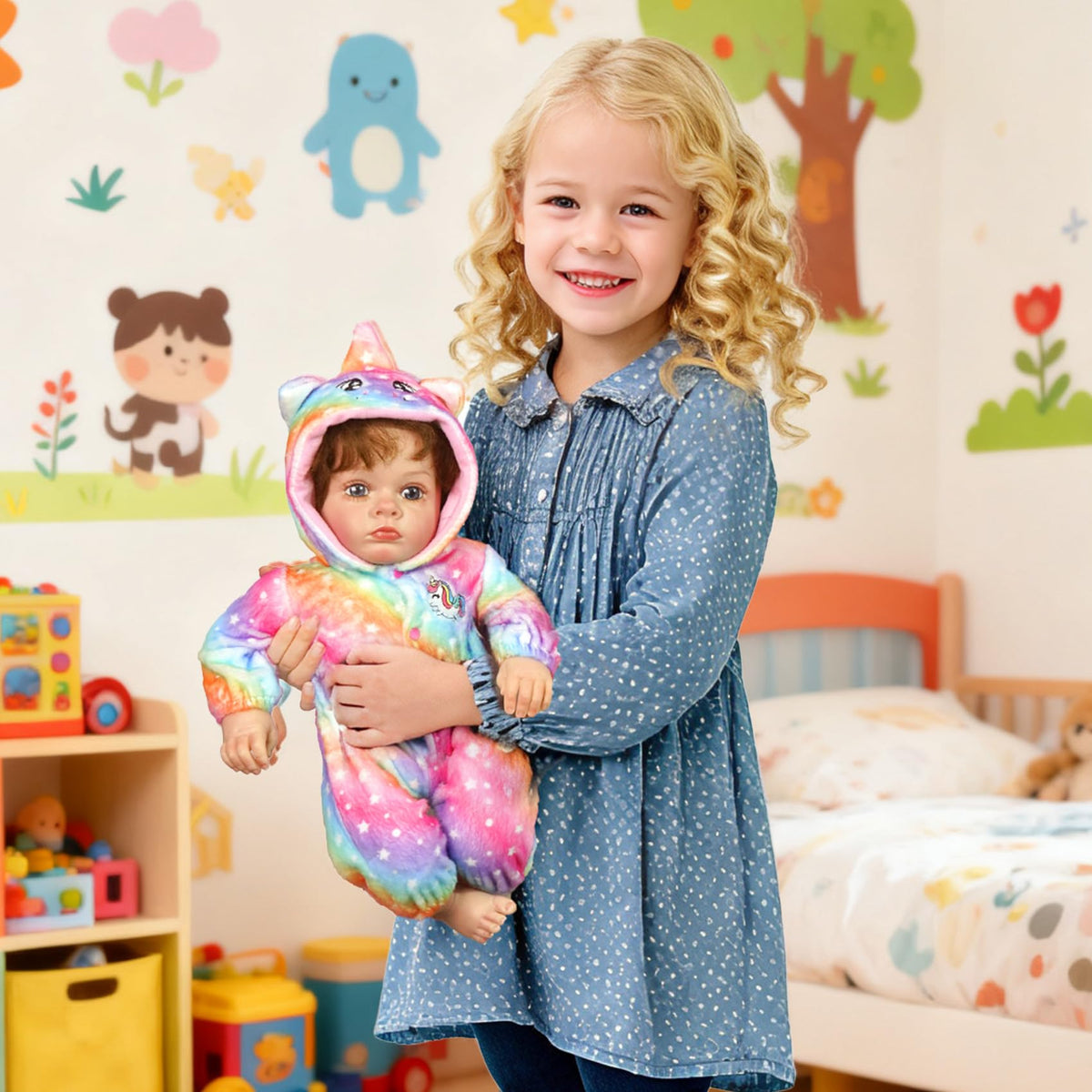 Baby Doll Clothes Outfit Set with Bassinet D247945