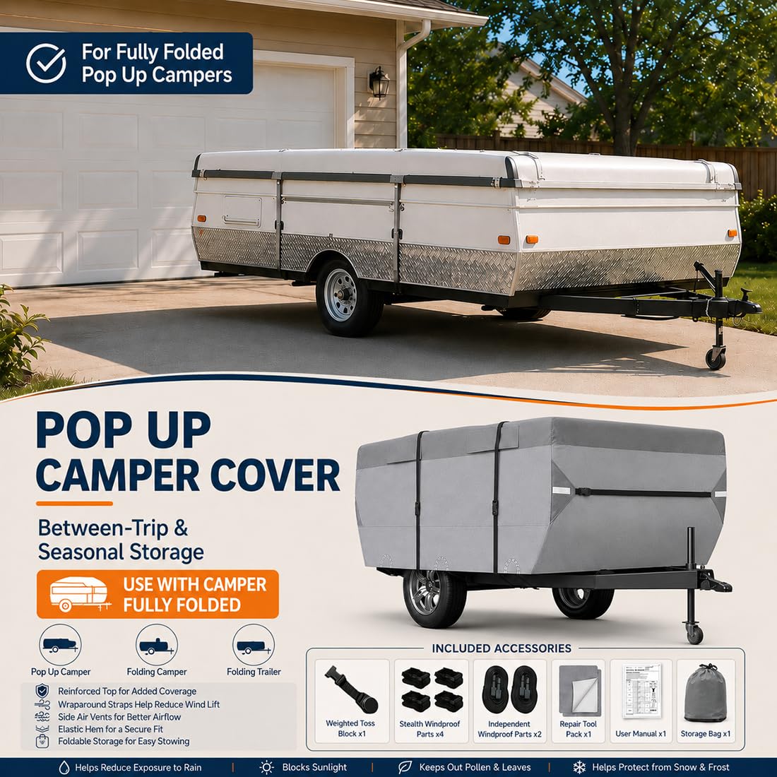 Pop Up Folding Camper Cover B192672